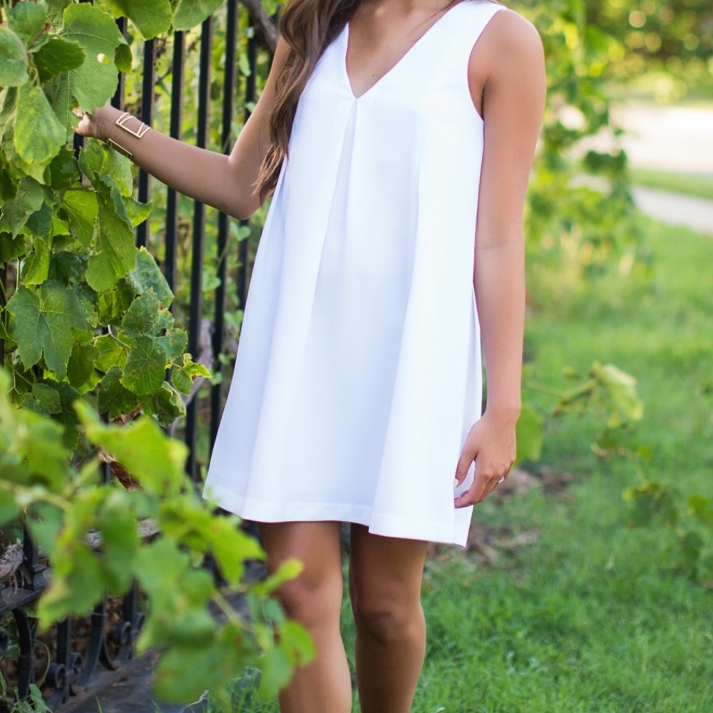 White BCBG dress